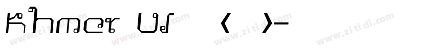 Khmer UI 亮体(西方)字体转换